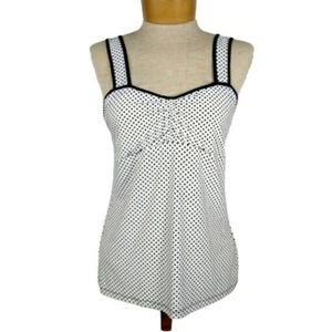The Limited black & white polka dot sleeveless top